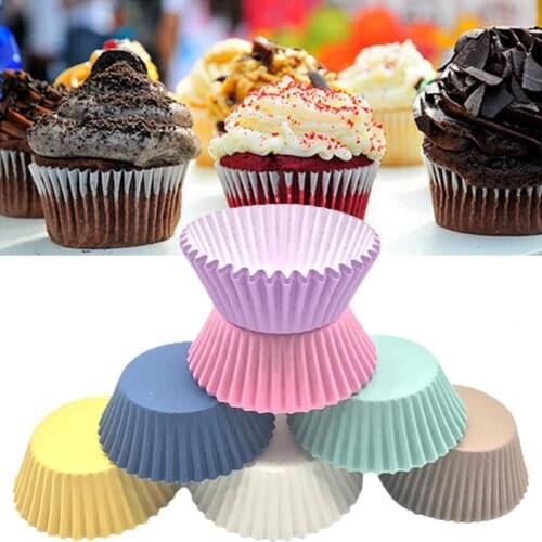 1000Pcs Cake Liners And Trays Food Grade Heat Resistant Paper Baking Muffin Box Cases Supplies for Bakery Portable Pastry Tools