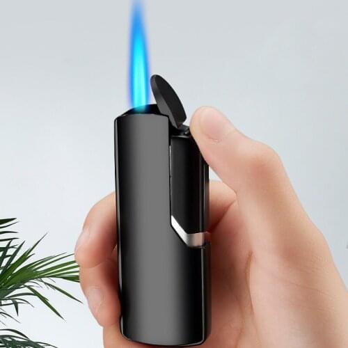 2020 New Gas Lighter Cigarette Cigar Lighter Grinding Jet Gasoline Lighter Butane Metal Turbo Torch Lighter Gadgets for Men