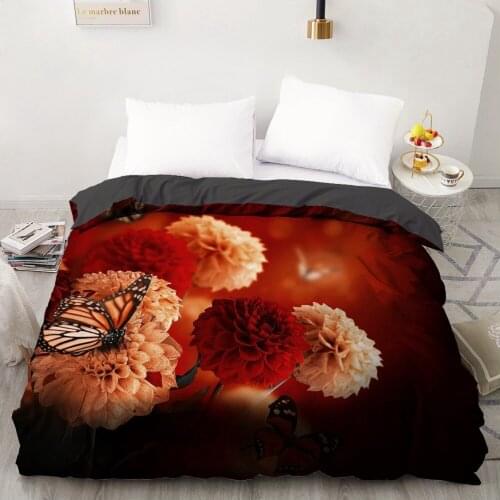 3D Duvet Cover Custom 240x220 200x220 Comforter/Quilt/Blanket case Twin Full Queen Bedding For Wedding Flower Drop Ship