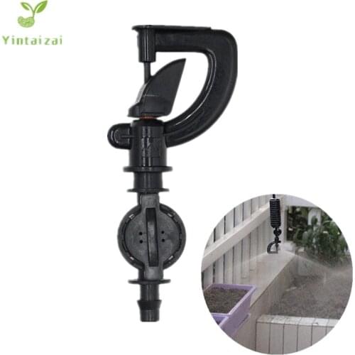 Fast Shipping 50pcs Rotary Sprinkler With Antileak Micro Sprinkler Equipment Greenhouse Rotating Atomization Nozzle Irrigation