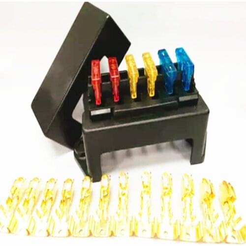 6 Way Fuse Holder Box Car Vehicle Circuit Blade Block With Fuse Block Car Electronics Accessories