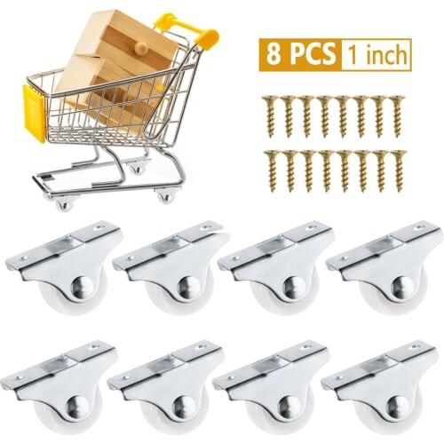 8PCS Furniture Casters Wheels Directional Wheel Carts Office Chairs Baby Bed Accessories Furniture Hardware Accessories Hot Sale