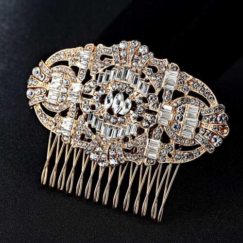 Blucome Wedding Bridal Hair Accessories Fashion Rhinestone Crystal Hair Clip Hair Combs brand Bridal Hairwear Bijuteriras