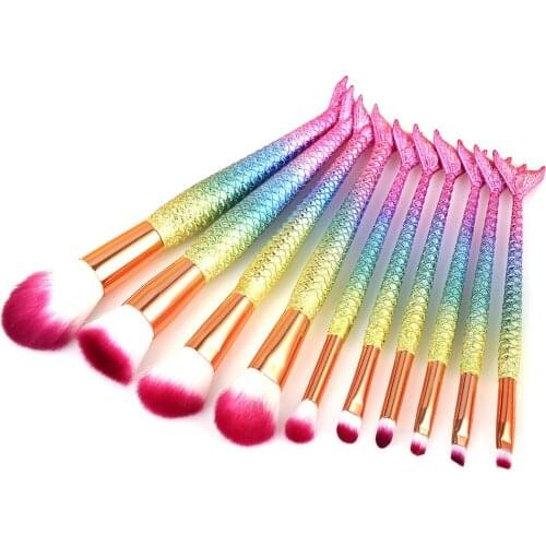 Diamond colorful change make up brushes set powder foundation highlighter eyebrow eyeshadow cosmeitc blending makeup brush tool