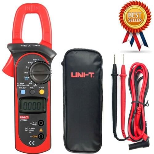 UNI-T UT203+ 400A digital clamp meter Ture RMS MAX/MIN AC DC Current Voltage Capacitance Resistance Tester