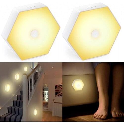 Motion Sensor LED Night Light Home Bedroom Corridor Body Induction Lamp Washroom Lamp Home Lighting Wireless Wall Lamp