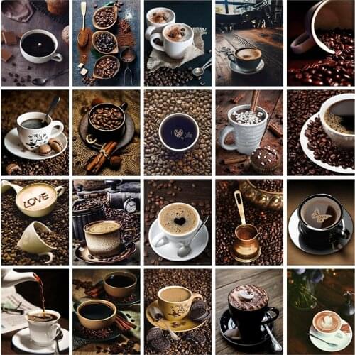 Evershine 5D Diamond Painting Coffee Full Square Diamond Embroidery Cup Picture Of Rhinestones Mosaic Cross Stitch Home Decor