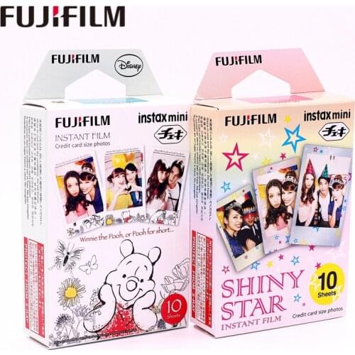 Fujifilm 20 sheets Instax Mini Winnie pooh+SHINY STAR Instant Film photo paper for Instax Mini 8 7s 25 50s 90 9 SP-1 SP-2 Camera