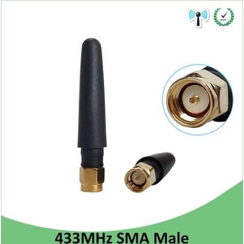 10pcs 433MHz Antenna 3dbi SMA Male Connector 433 MHz Directional Antena Small Size Waterproof Antenne for Lorawan watermeter