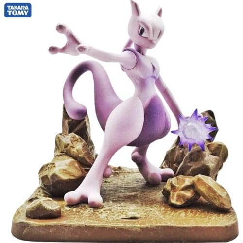 Pokemon Statue Model Toy 11CM Mewtwo Action Figure Model Pokemon Pikachu Trainer Toy Office Decoration Collection Model