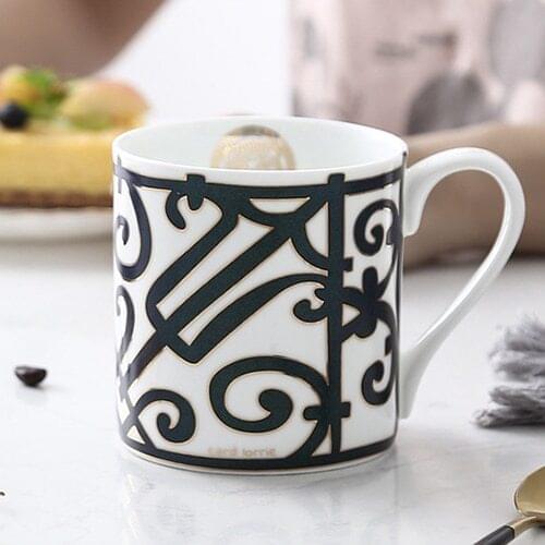 350ml Nordic Mugs Coffee Cups Ceramic Nordic Style Office Gold Handle Mug Household Milk Tea Coffee Cup Drinkware