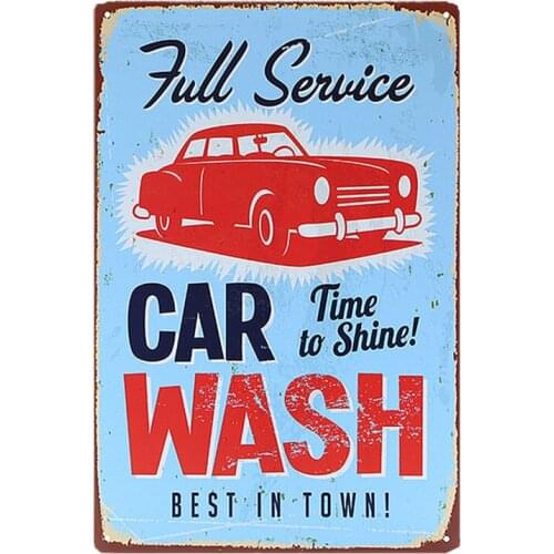 Full Service Car Wash Metal Signs Bus Limousine SUV Repair Shop Wall Decor Vintage Iron Plaque Retro Tin Poster YN163