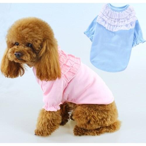 Cute Dog Clothes T-shirt Cotton Dog Pajamas Poodle Bichon Pomeranian Schnauzer Clothing Pet Costume Apparel Pyjama Dropshipping