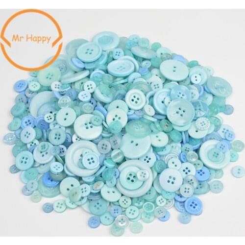 MR HAPPY Colorful 50g Resin Button Mix Size Decorative Sewing Craft Scrapbook Card Making DIY Sewing Decorative