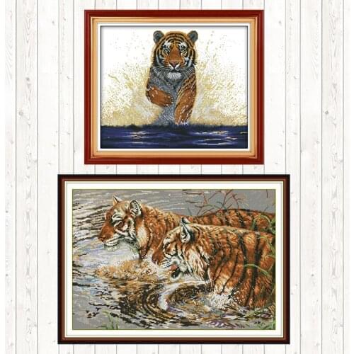 King Back 14CT 11CT Counted Stamped DIY Needlework Crafts DMC Cotton Thread Printed Canvas Cross Stitch Embroidery Kit Handmade