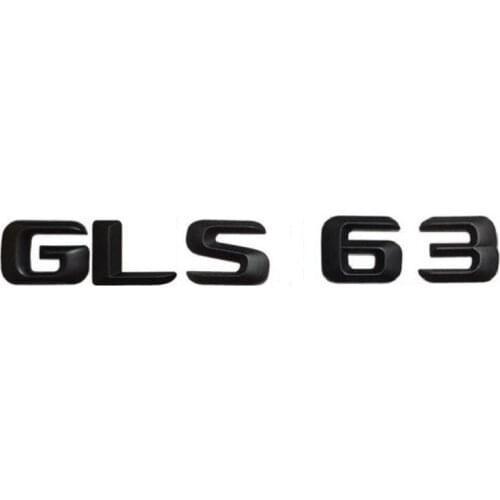 1 set Matt Black ABS Car Trunk Rear Number Letters Words Badge Emblem Decal Sticker for Mercedes-Benz GLS63 AMG