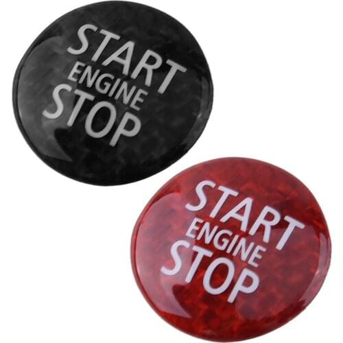 Carbon Fiber Engine Start Stop Push Button Cover Trim Sticker Fit for BMW Mini Cooper R55 R56 R57 R58 R59 R60 R61 2013 2012