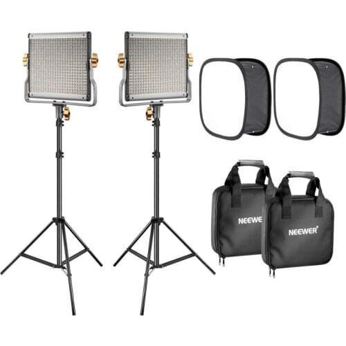 Neewer 2-Pack 480 LED Video Light Lighting Kit: Dimmable LED Panel for Photo Studio Product Portrait,YouTube Video Photography