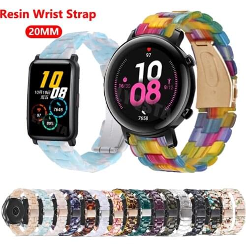 20mm GT2 Strap Resin Watchband For Huawei Watch GT2 42 HONOR Watch ES Magic2 42mm Sport Bracelet Wristband Garmin Vivoactive 3