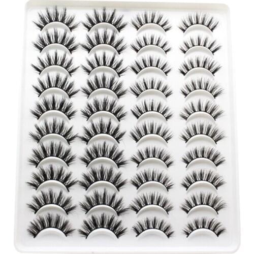 5/20 Pairs 3D Mink Lashes False Eyelashes Fake Lashes Makeup Dramatic Volume Makeup Eyelash Extension Silk Eyelashes Natural