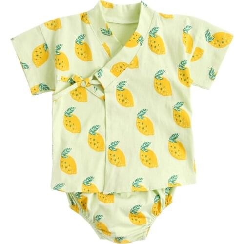 Sanlutoz Baby Boys Girls Clothes Sets Cute Pattern Cotton Short Sleeve Infants Tops + Shorts 2pcs