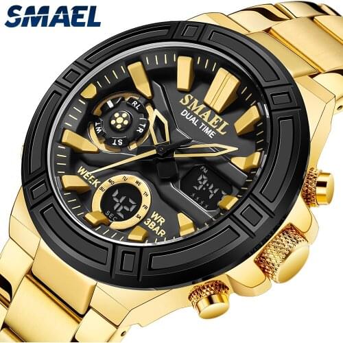 SMAEL Top Brand Digital Watch Men Sport Watches Electronic LED Male Wrist Watch For Men Clock Waterproof Relogio Masculino