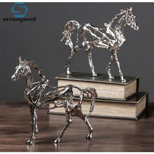 Strongwell Decoration Abstract Hollow Horse Sculpture Home Decoration Animal Statue Office Decoration Ornaments Business Gifts