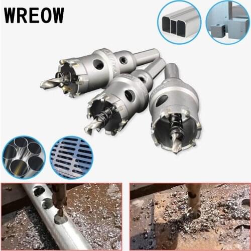 Carbide TCT Holesaw Drill Bit 3 Side Shank Hole Saw for Steel Metal Wood F5
