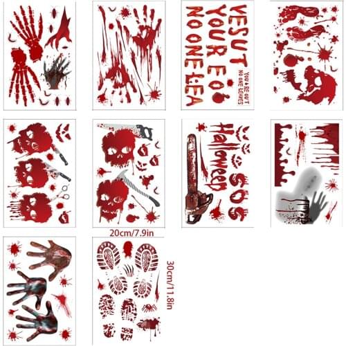 Halloween Decorations Pvc Window Stickers Pumpkin Wall Stickers Diy Decorative Stickers Horror Wall Decals Haunted House Props