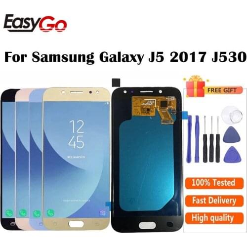 Super Amoled LCD For Samsung J5 2017 Display J530 J530F LCD Display Touch Screen Digitizer Assembly lcd For J5 Pro 2017 J5 Duos