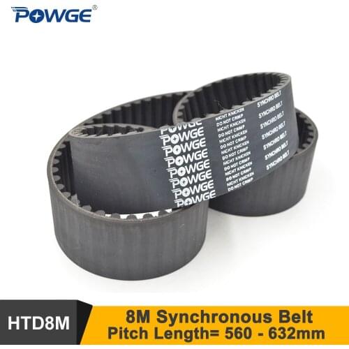 5pcs HTD8M Belt 584 8M 20 Teeth=73 Length=584mm Width=20mm 8M Timing Belt Rubber Closed-Loop Belt 584-8M S8M Timing Pulley