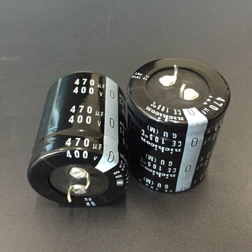 2pcs 470uF 400V NICHICON GU Series 35x40mm High Quality 400V470uF Snap-in PSU Aluminum Electrolytic Capacitor