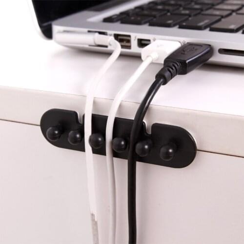 3Pcs Cable Holder Mouse USB Cable Organizer Management Desk Wire Storage Device for Office Computer