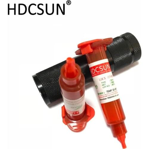 3Pcs/lot new tp2500 uv glue UV Glue LOCA Liquid Optical Clear Adhesive + 9 LED UV Flashlight UV Curing Adhesive for lcd repair