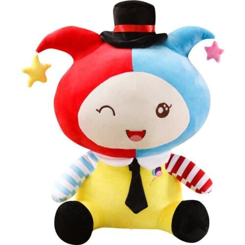 60cm Clown Stuffed Plush Toy for Baby Boys Gift at Halloween Clown Dolls in Hat Girls Cute Christmas Soft High Quality