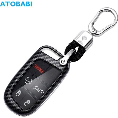 ABS Car Key Case Keychain Remote Cover For Dodge Challenger Charger Dart Durango Jeep Grand Cherokee Compass Chrysler 300 200