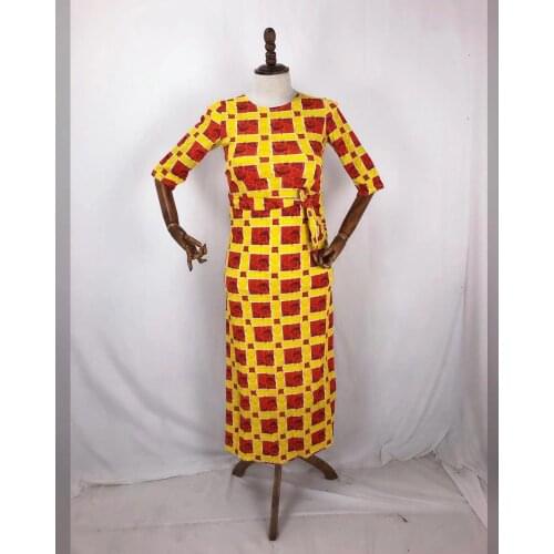 Size L-3XL 2020 African Dress Print Shirt-Collar Skirt Big Elastic For Women