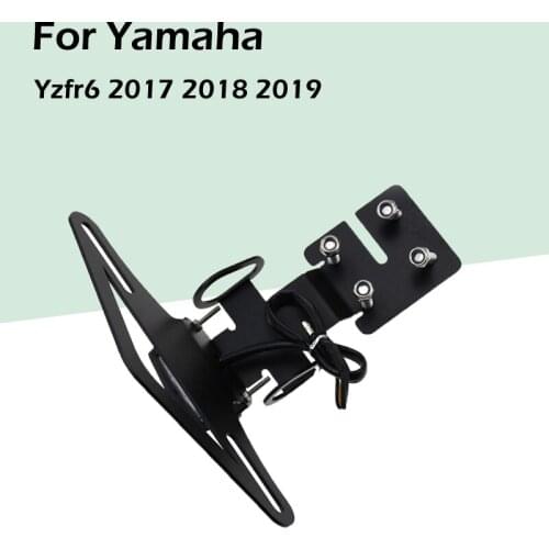 For Yamaha Yzfr6 2017 2018 2019 Motorcycle Modification Accessories Rear Bracket License Plate Holder License Plate Frame