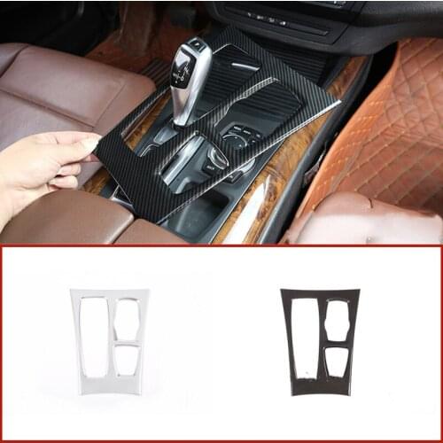 Car Styling Central control Gear Shift Panel Cover Gear Lever Cover Trim For BMW X5 X6 E70 E71 2008-2013 Car Accessories LHD