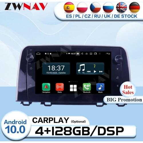 Carplay 2 Din Android 10 For Honda CRV CR-V 2017 2018 2019 Car Radio Receiver Audio Stereo GPS Navigation Video Player Head Unit