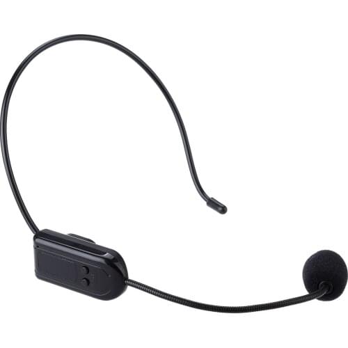 FM 30m Wireless Microphone Headset Transmitter 87.0Mhz-108Mhz For Teaching Tour Amplifier Black Hand-free FM Wireless Microphone