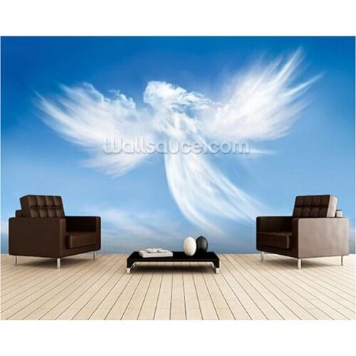 Custom continental wallpaper.Angel in the clouds,3D photo mural for living room bedroom kitchen wall waterproof wallpaper