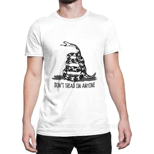 High Quality Men Don't Tread On Me USA TShirt Don't Tread on Anyone Pure Cotton Shirt Tees Harajuku For Adult Camisetas