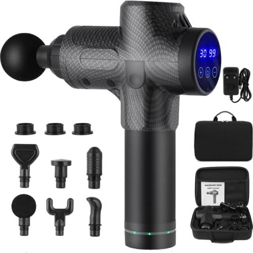 30 Speed Massage Gun Deep Tissue Percussion Pain Relief Body Neck Muscle Massag Exercising Relaxation Slim Shaping Fascia Gun