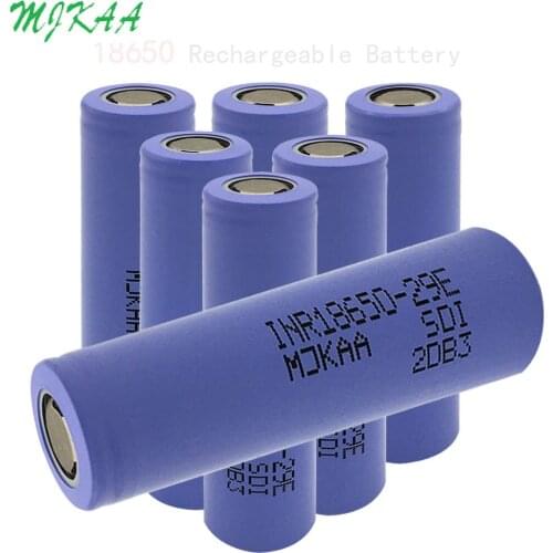 MJKAA 4/6pcs 18650 2900mAh NCR18650PF INR18650-29E 3.7V Lithium Rechargeable Battery for Flashlight