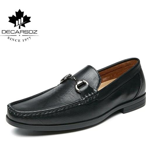 DECARSDZ Shoes 2021 Summer Drive Footwear Classic Moccasins High Quality Leather Fashion Comfy Slip-On Loafers Shoes Men Shoes