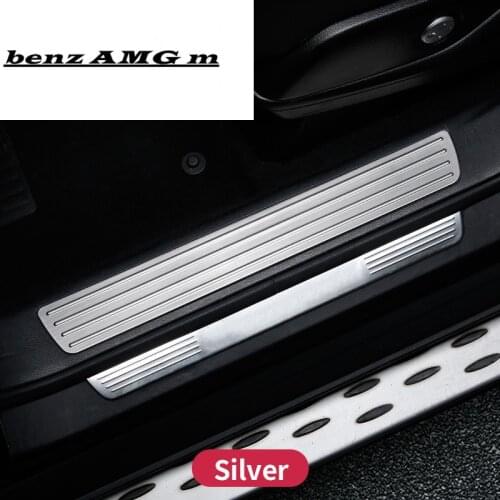 For Mercedes Benz GL450 X166 GLS amg ML350 W166 320 2012 Door Sill Scuff Plate Welcome Pedal Trim Cover Sticker Accessories