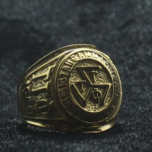 316L Stainless Steel Gold Color Triskelion Newest Ring