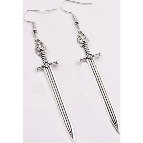 New Sword Hoop Earrings Warrior Earrings Big Cat Sword Hoop Earrings Sword Earrings Gothic Ladies Classic Gift