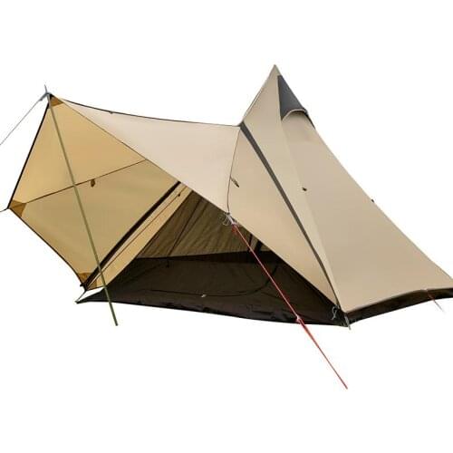 3-4 Person Outdoor Camping Sunshade Anti Rain Tent Awning Family Pergola Beach Party BBQ Tent Teepee Shelter Mountaineering Tent